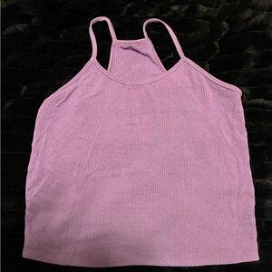 Born primitive Lavender Ribbed cropped Tank Top